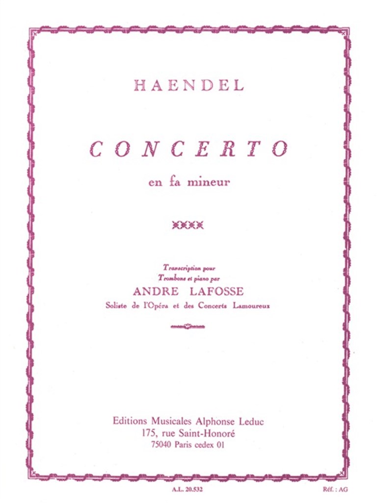Concerto in F minor (Trombone and Piano)